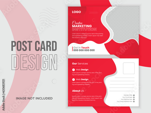 Business Postcard Design Vector.