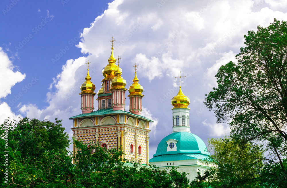 Cupola Church of the Nativity of St. John the Baptist in Trinity Lavra of St. Sergius. Sergiev Posad, Moscow region, Russia.