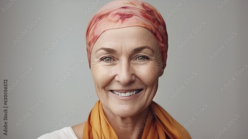 Portrait of a woman cancer oncology patient Portrait of a woman cancer oncology patient