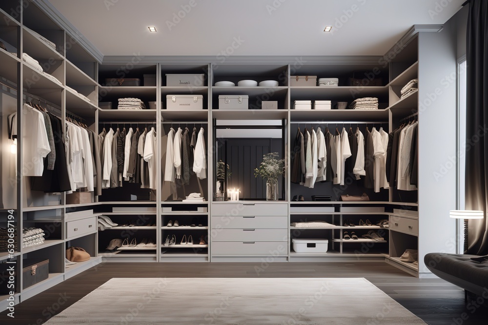 Vintage Chic: A Lavish Walk-In Closet with Custom Cabinetry and ...