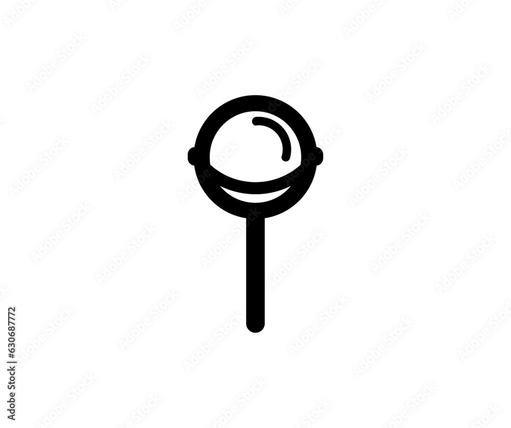 Lollipop icon design. Round hard sugar candy on stick, sweet candy vector design and illustration.
Lollipop icon design. Round hard sugar candy on stick, sweet candy vector design and illustration.