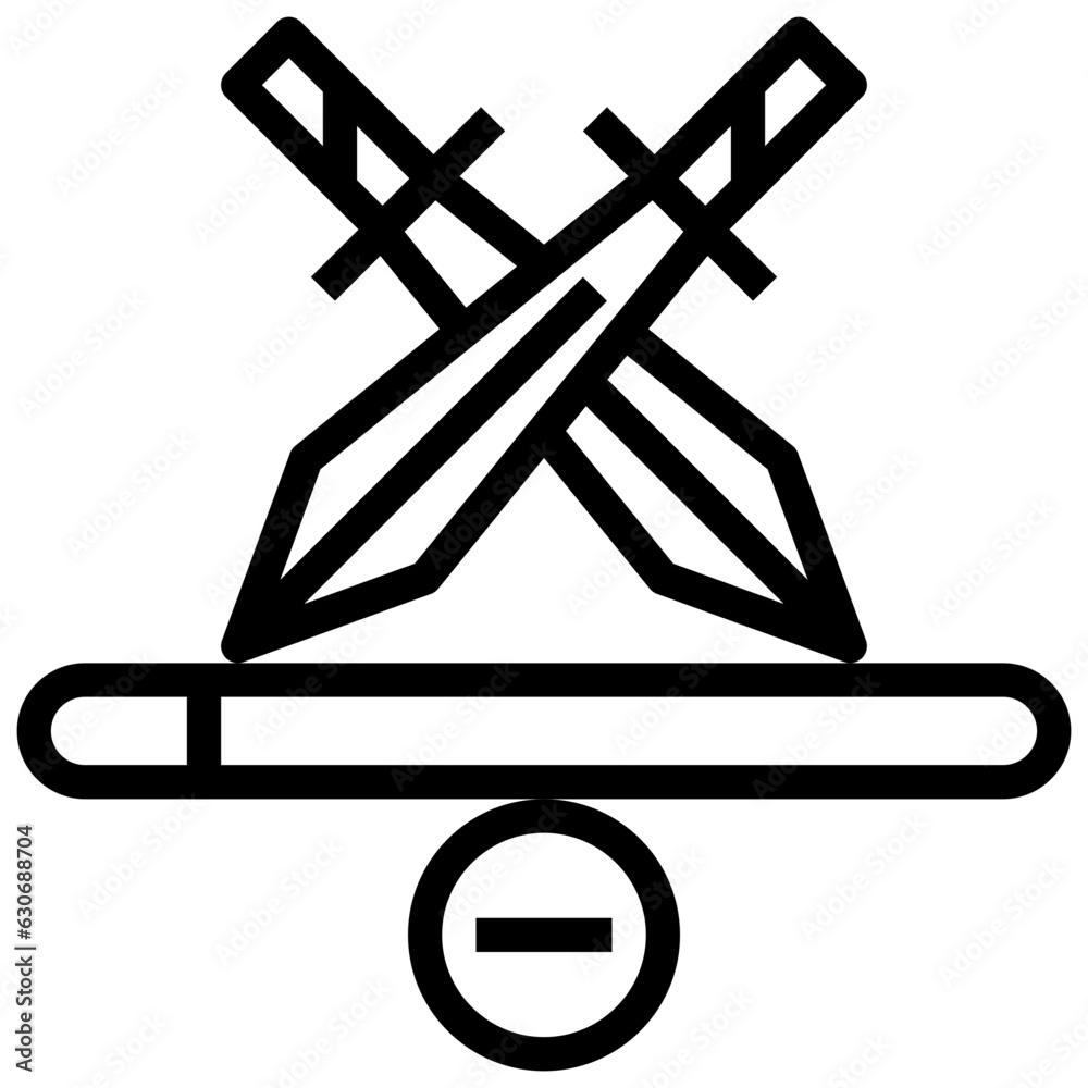 Fototapeta premium NERF line icon,linear,outline,graphic,illustration