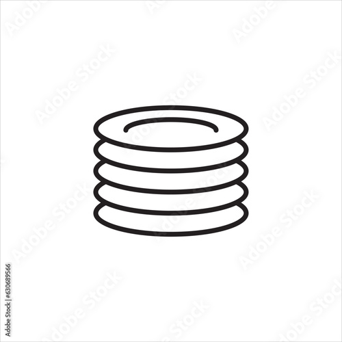 stack of plates icon vector illustration symbol