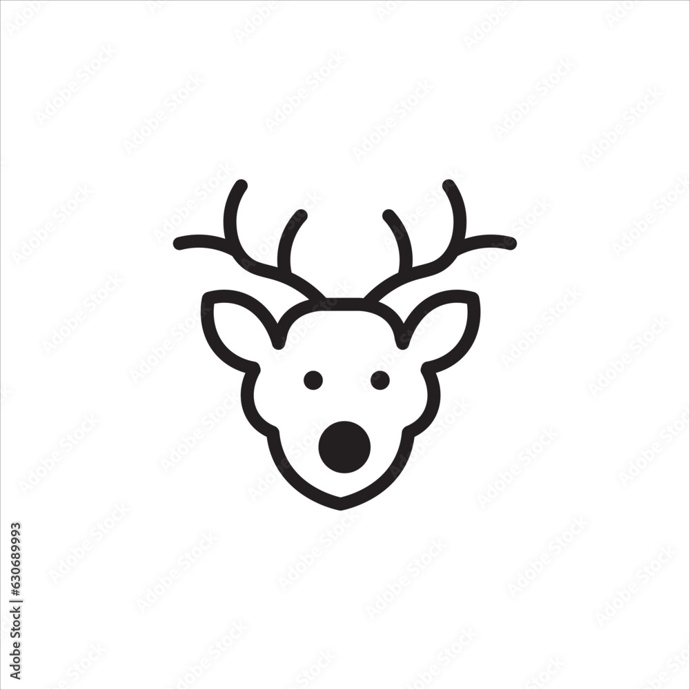christmas deer icon vector illustration symbol christmas deer icon vector illustration symbol