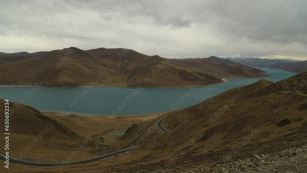 Time lapse of Yamdrok Lake in Tibet, China. One of the three holy lakes in Tibet. Time lapse of Yamdrok Lake in Tibet, China. One of the three holy lakes in Tibet.