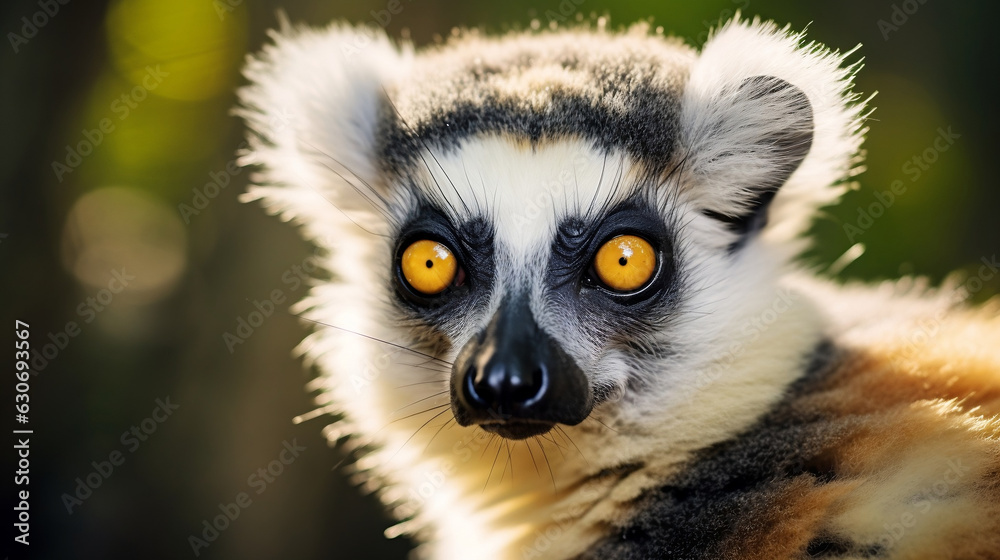 Fototapeta premium close up of a lemur ,Generative Ai