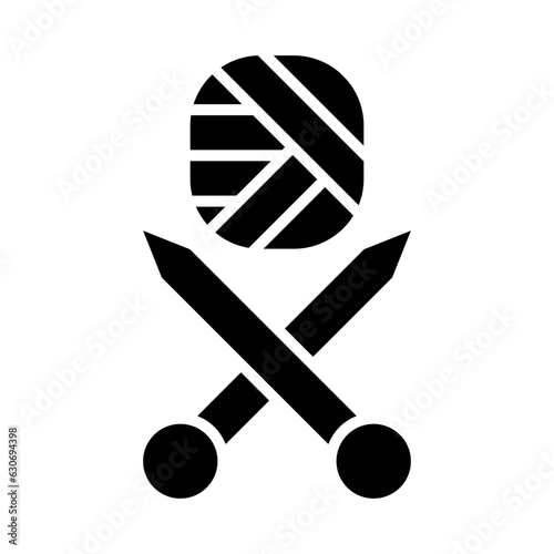 Knitting Glyph Icon Design