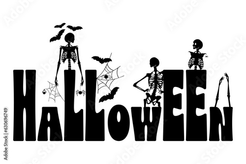 halloween party,Vector lettering, vector illustration