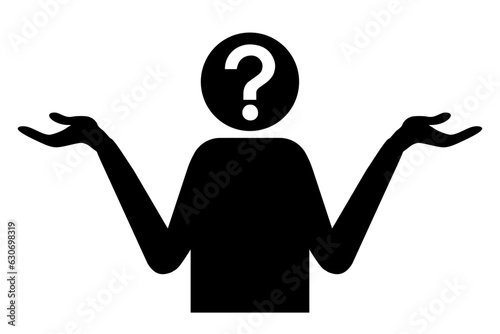 I throw up my hands.
A person icon representing I don't know.