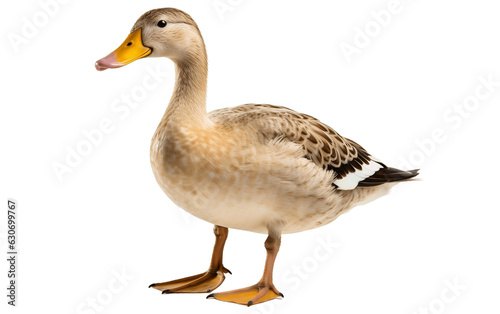 Isolated Duck on White Background, Generative Ai