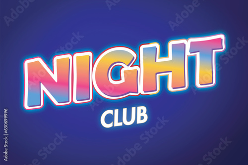 night club text effect