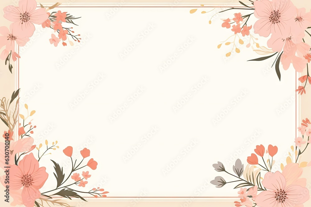 Flower border Frame Background, flower patterned frame, Floral Frame Background.