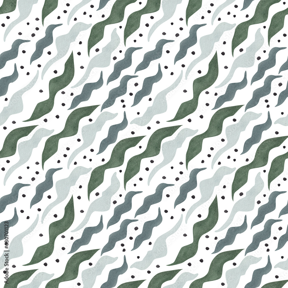 Abstract pattern of wavy stripes. Watercolor illustration. Seamless pattern. Abstract pattern of wavy stripes. Watercolor illustration. Seamless pattern.