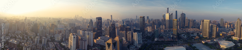 Guangzhou ,China - July 26,2023: Aerial view of landscape in Guangzhou city, China