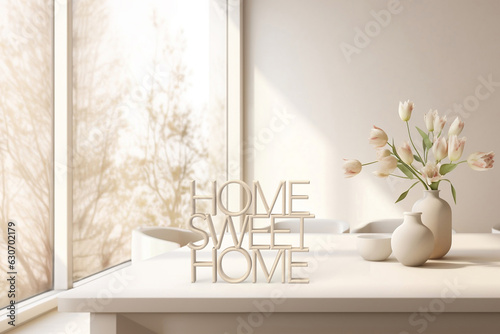 Home Living Room Table Background