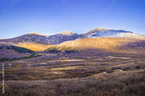 Panoramic view of Mount Bierstadt in the Rocky Mountains in Colorado, USA. photo