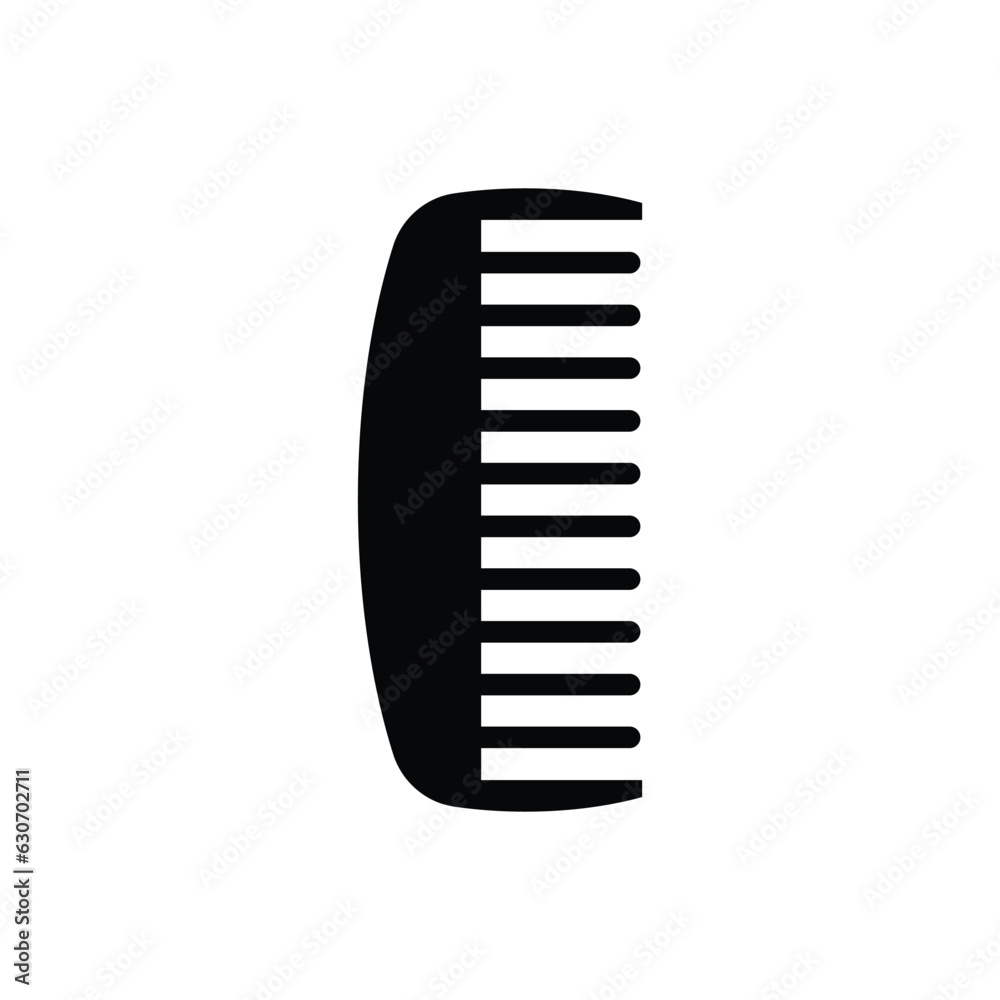 Comb flat vector icon illustration isolated on white. Hair fixing sign. Hairdresser symbol. Comb flat vector icon illustration isolated on white. Hair fixing sign. Hairdresser symbol.