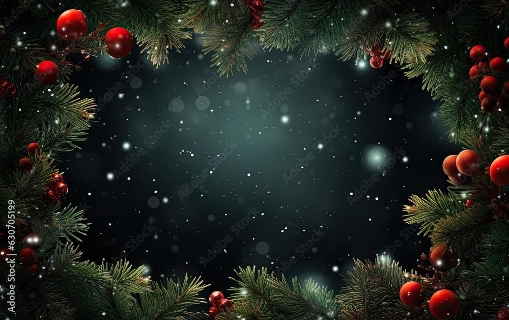 Christmas festive  banner with  place for a text