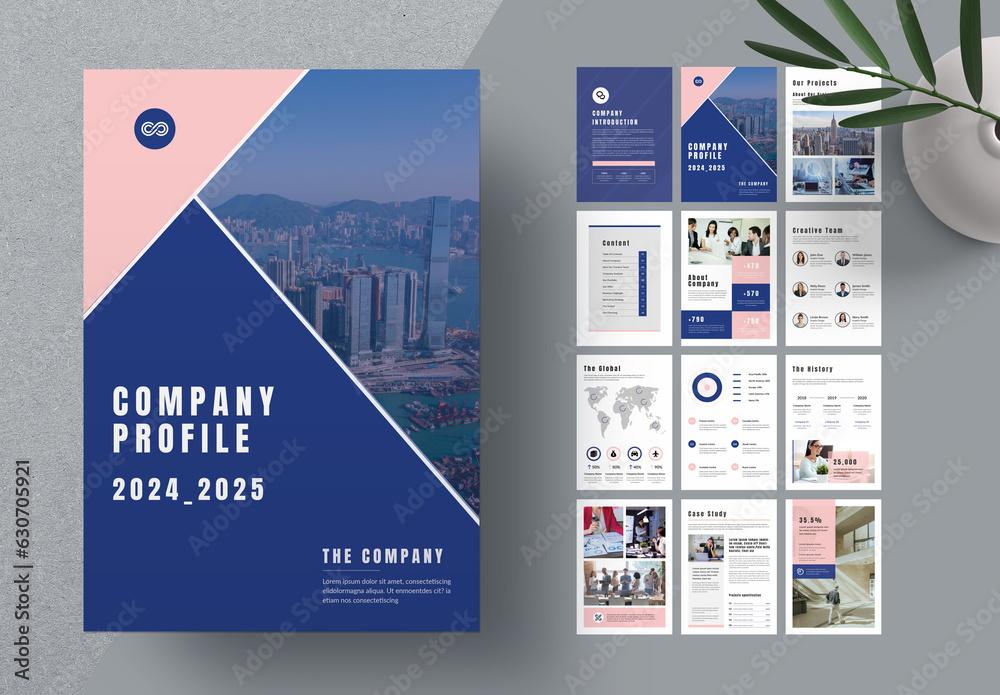Company Profile Layout Stock Template Adobe Stock
