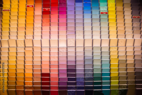 paint samples at a hardware shop photo