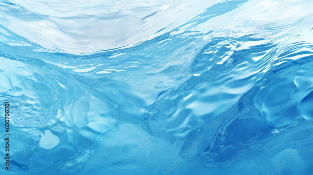 A close up view of a blue water surface A close up view of a blue water surface