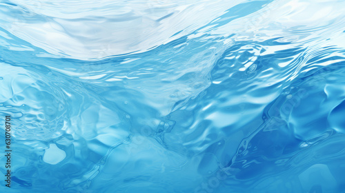 A close up view of a blue water surface