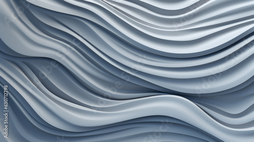 An abstract background of wavy white paper