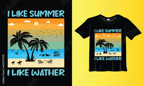 Element Based Summer Fashion T-shirt Design
