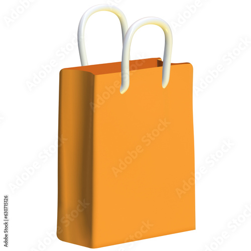 shopping bag 3d rendered icon for business and e-commerce design element