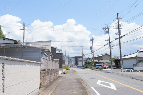 Scenery of a Japanese country town, summer