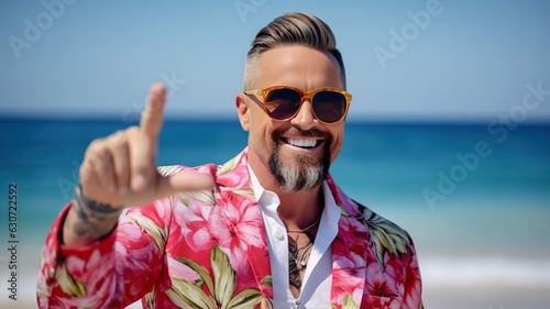 eccentric mature man in bri...