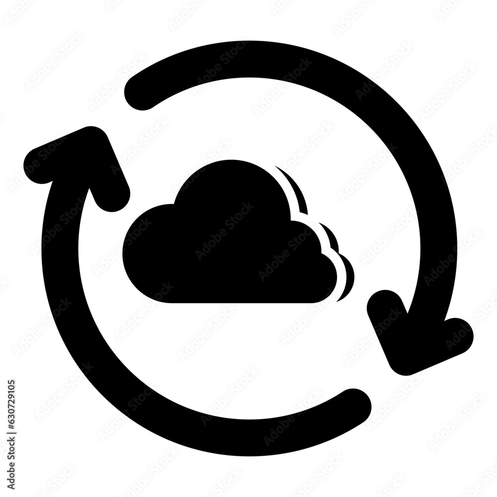 Unique design icon of cloud update Unique design icon of cloud update