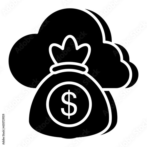 Premium vector design of cloud earning