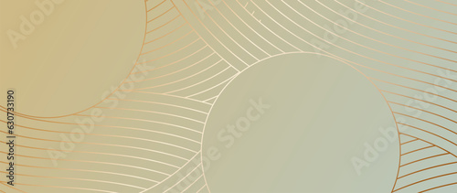 Luxury golden vector background. Abstract background of gradient and golden lines with glow effect. Modern style wallpaper for poster, advertising, promotional banner, business presentation and packag