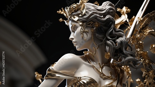 The greek goddess artemis.generative ai 