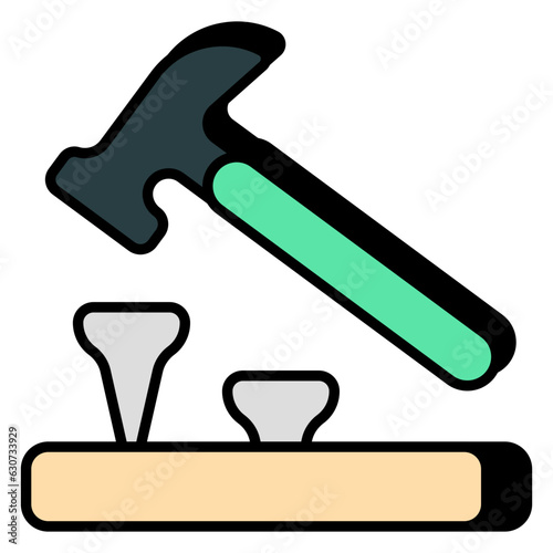 Modern design icon of cobbler hammer