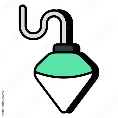 A trendy vector design of plumb bob
