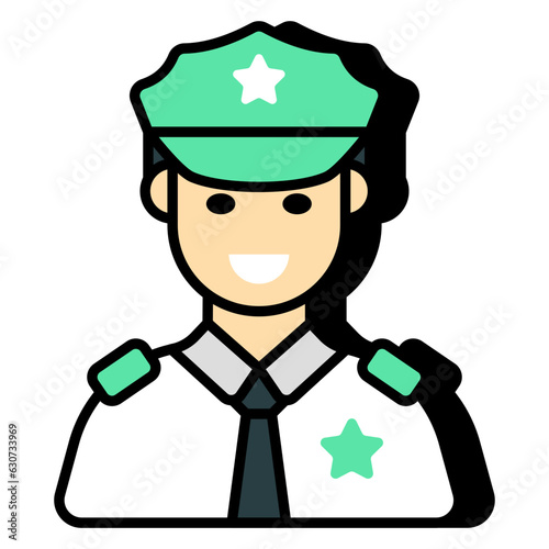 Modern design icon of pilot