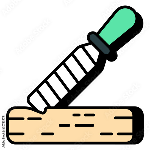 Trendy vector design of chisel