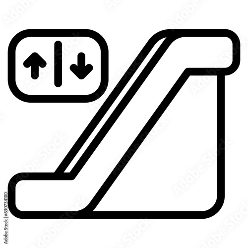  Escalator outline icon