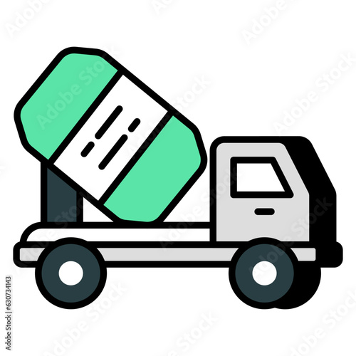 A unique design icon of dumper truck