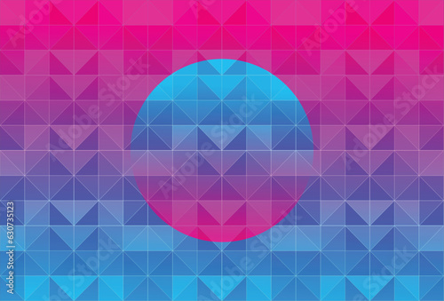 Blue and pink triangulated gradient background, can be used for banner, poster, flyer, invitation, website or greeting card. vector illustration
