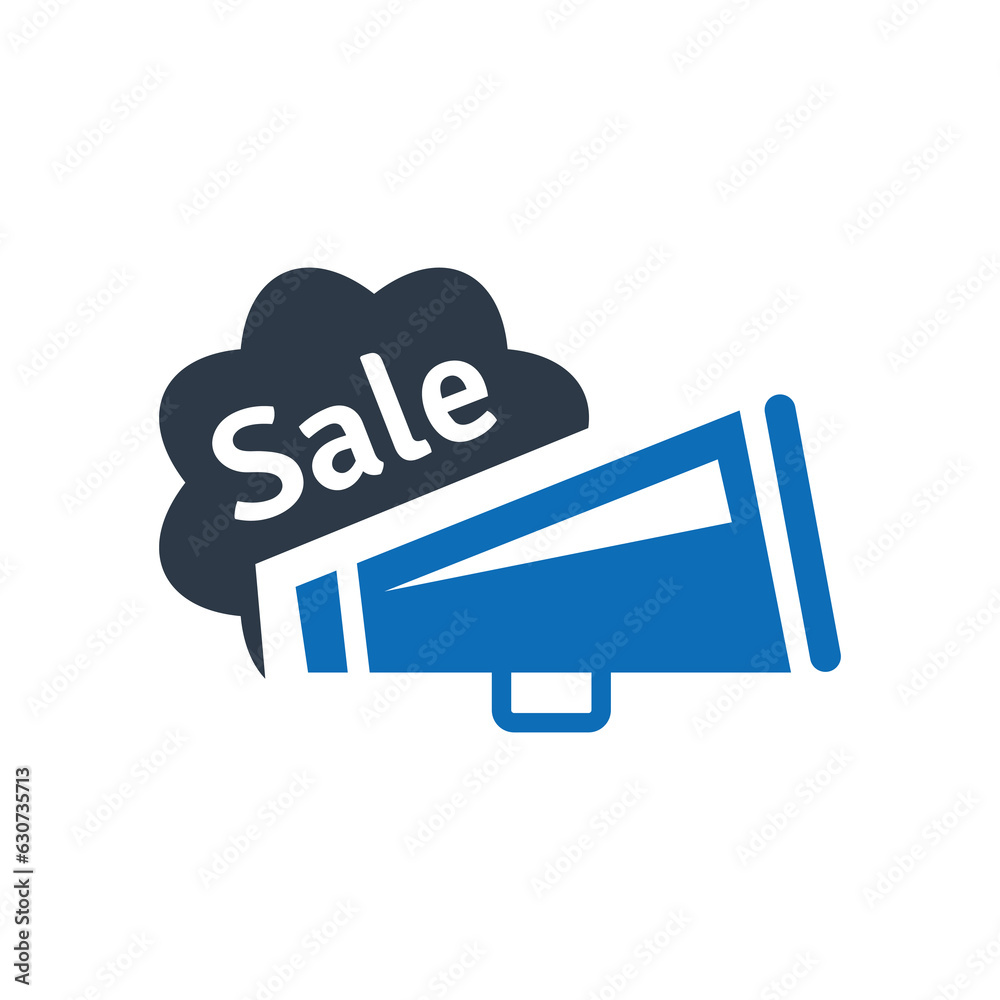 Sales Promotion Flat Blue Icon Isolate On White Background Vector Illustration | Seo Icons Sales Promotion Flat Blue Icon Isolate On White Background Vector Illustration | Seo Icons