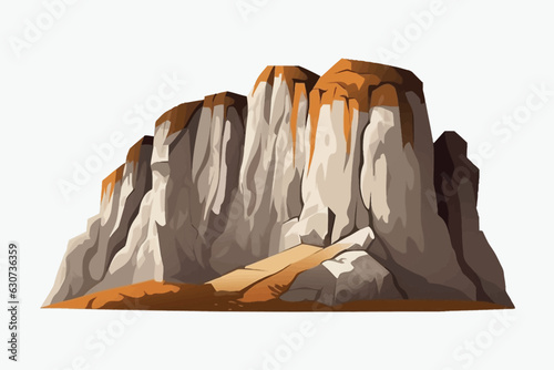 large rock vector flat minimalistic isolated illustration