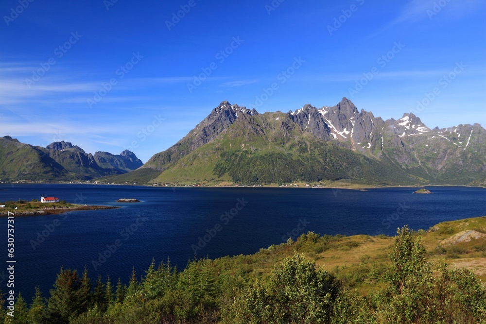Lofoten islands landscape in Norway
