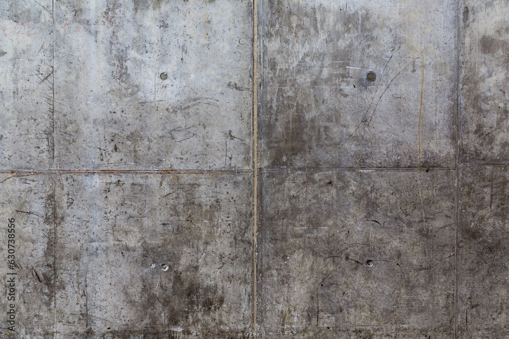 Grungy and smooth bare concrete wall