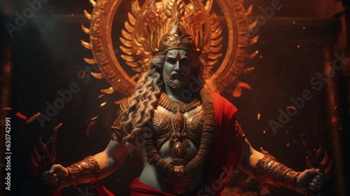 The hindu god brahma.generative ai 