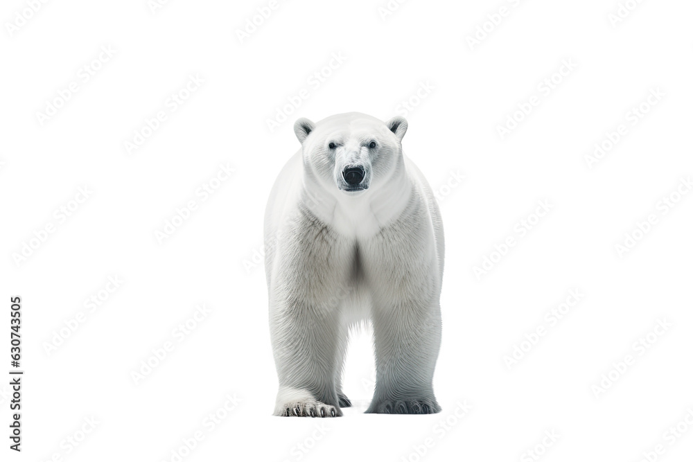 Polar bear standing alone. Separated against a white backdrop. Polar bear standing alone. Separated against a white backdrop.