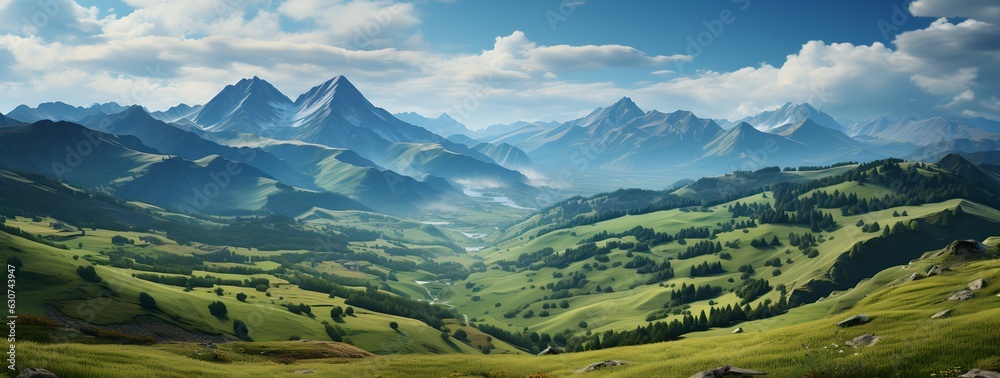 Summer landscape, generative ai Summer landscape, generative ai
