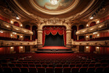 A luxurious opera house in classical style. AI technology generated image